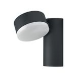 Osram Endura Style Spot Rond Éclairage Mural Extérieur 8W Blanc Chaud Gris Aluminium IP44