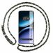 Tumundosmartphone Transparante beschermhoes voor de Oneplus Nord 4 5G met koord, groen/goud