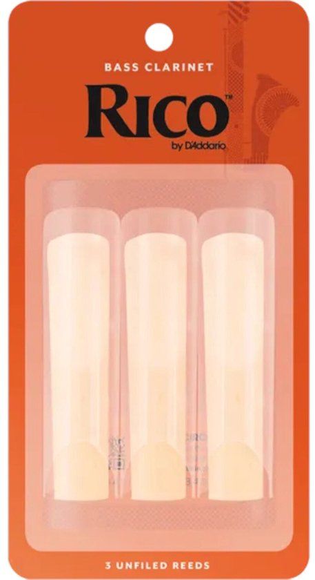 Rico D'Addario Woodwinds Rico Basklarinetriet, 2.5, 3-Pack