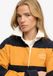 Superdry Heritage Stripe Rugbyshirt Femme Manches Longues Coupe Oversize Coton Marine/Track Gold