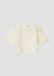 s.Oliver Strickpullover crème gebloemd lange mouw ronde hals katoen 116/122