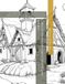 Cabañas Medievales para Colorear para Adultos: Libro Digital de Arquitectura Fantástica y Casas Medievales para Colorear | Descarga Instantánea