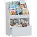 Homcom Bibliothèque pour enfants MDF, Nylon 60L x 29,9l x 90H cm Gris