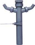 KIRCHHOFF ECO-SAVE KS dompelbuis, Gris, 1 1/2"BI x 250 mm, pour siphon DN 40 mm, raccord double appareil 3/4