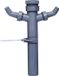 KIRCHHOFF ECO-SAVE KS dompelbuis, Gris, 1 1/2"BI x 250 mm, pour siphon DN 40 mm, raccord double appareil 3/4
