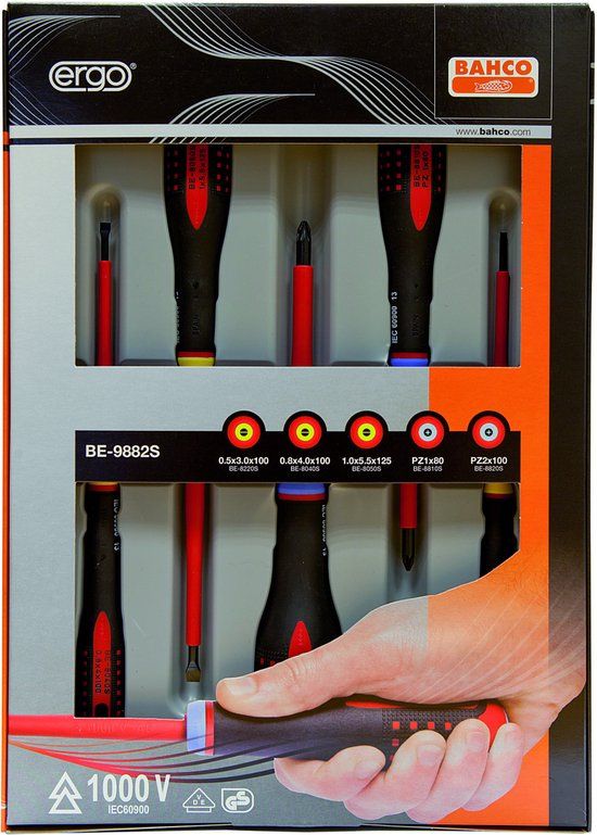 Bahco Ergo Schroevendraaierset - 5 delig - BE-9882S