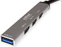 ROLINE USB 3.2 Gen 1 Hub, 4-voudig, Type C aansluitkabel, Zilver