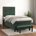 vidaXL Boxspringbed met matras, fluweel, donkergroen, 90x190 cm