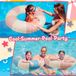 Merkloos 2x Opblaasbare Zwemringen Gestreept - Vintage Zwemband Zomer Waterpret