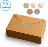 MasonPro Bruine Kraft Enveloppen & Sluitstickers - C6 Formaat - 100% Gerecycled Kraft Papier - 11x16CM