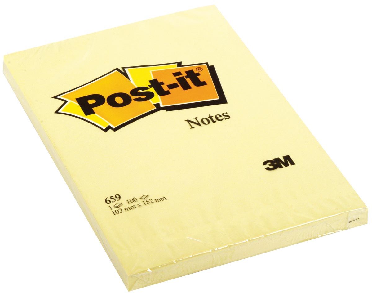 Post-it Notes 102 x 152 mm geel blok van 100 vel