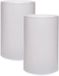 Merkloos Bloemenvaas Neville - 2x - mat wit - glas - 14 x 21 cm - Cilinder vorm