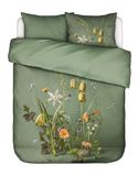 Essenza Ficaria Dekbedovertrek Biologisch Katoensatijn Greenish - Tweepersoons – 200x200/220 cm