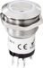 Renkforce RF-4707814 Belknop 1-voudig RVS, Wit