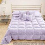 PETTI Artigiani Italiani - Warm fluwelen dekbed 220x260 cm, dubbelzijdige sprei, 350 g/m², Lila, gemaakt in Italië