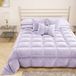 PETTI Artigiani Italiani - Warm fluwelen dekbed 220x260 cm, dubbelzijdige sprei, 350 g/m², Lila, gemaakt in Italië