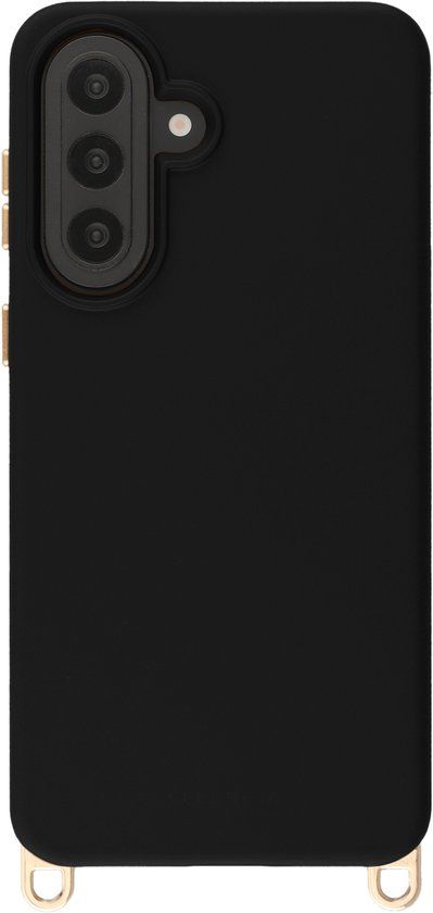 Selencia Hoesje - Geschikt voor Samsung Galaxy A57 (5G) - Rivièra geschikt voor MagSafe Backcover met afneembare haakjes - Velvet Black