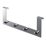 GEDY Deurgarderobe of onderkast met meerdere chroom, 40 cm, badjashaak van roestvrij staal