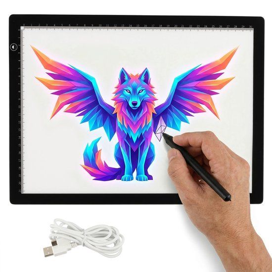 Crafts & Co. Lightpad A4 - Oplaadbaar & Draadloos - Zwart