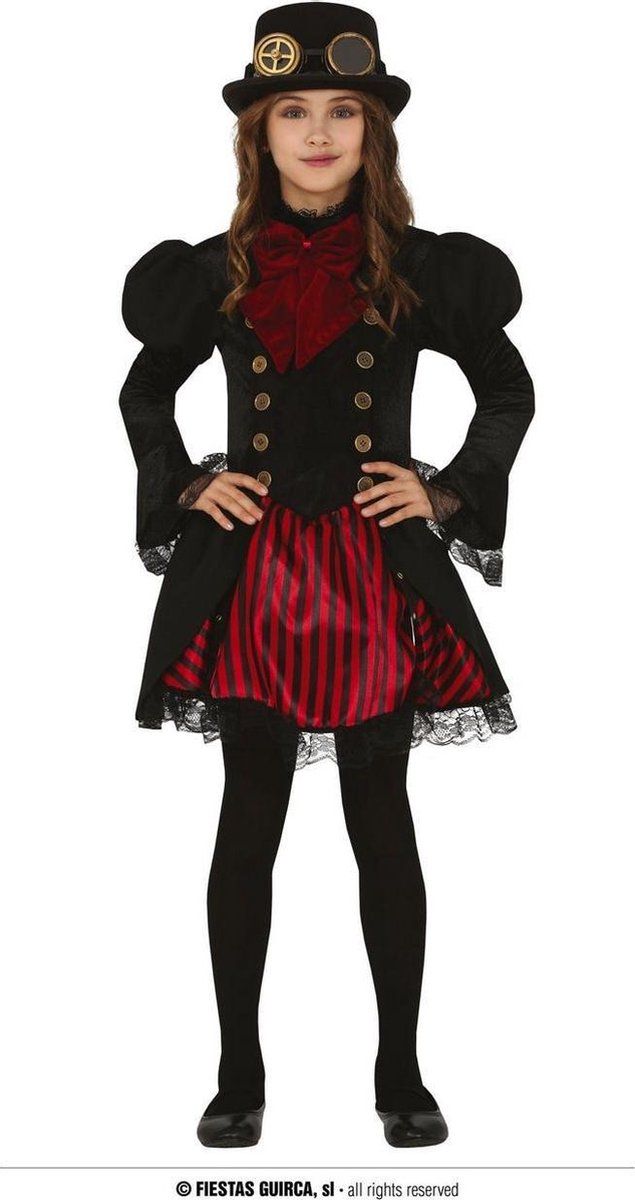 Fiestas Guirca Verkleedjurk Gothic Meisjes Zwart 7-9 Jaar