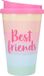 Depesche 2180.006 To-Go beker van kunststof met spreuk, 350 ml, herbruikbaar, Best Friends