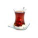 Topkapi Ajda-Sultan 18-delige Turkse theeset, 6 theeglazen, 6 schoteltjes en 6 theelepels, transparant