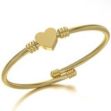 Malinsi® Armband Dames Unique Hart - Gold Plated RVS - Armbandjes Verstelbaar - Armbandje Vrouw