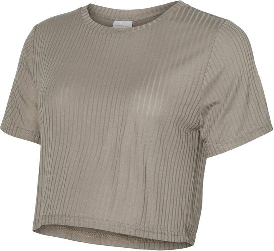 MAMALICIOUS MLTRINITY SS JRS CROP TOP Dames Blouses Maat M Viscose Elastaan Moon Rock