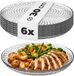 KADAX Assiettes en verre 30 cm, set de 6, assiettes rondes en verre transparent, grandes assiettes de service en verre, idéal comme assiette à gâteau, assiette à dessert, assiette de dîner ou sous-assiette