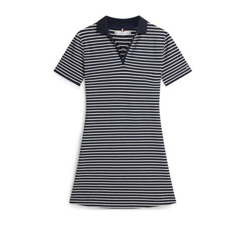 Tommy Hilfiger gestreepte A-lijn jurk donkerblauw