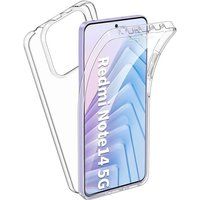 XEPTIO 360-graden hoesje met volledige bescherming voor Xiaomi Redmi Note 14 5G, PC-achterkant en transparante TPU-voorkant