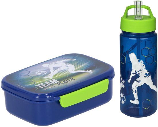 4KidsOnly Undercover Team Player Lunchset; Fles en Lunchbox