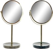 DKD Home Decor Vergrotende Spiegel - 18 x 13 x 32 cm - Grijs - Hars (2 Stuks)