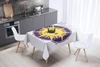 Bonamaison Tafelkleed, Anti-Mold, Sneldrogend, Waterdicht, 100% Polyester Tafellaken, 140cm x 140cm - Ontworpen en Vervaardigd in Turkije