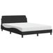 vidaXL Lit avec matelas "Dover" velours noir 120x200 cm
