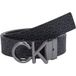 Calvin Klein Ceinture Métallique Réglable/réversible Noir Lisse/classique Mono Taille : 90