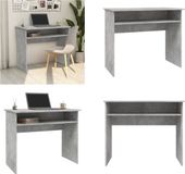 vidaXL Bureau 90x50x74 cm bewerkt hout betongrijs