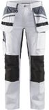 Blåkläder Dames Schildersbroek met stretch 7910-1000 - Wit/zwart - D20
