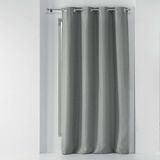 Wicotex Gordijn Tissea met ringen geweven grijs verduisterend 135x240cm