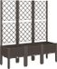 vidaXL Plantenbak met latwerk 120x40x142 cm polypropeen bruin