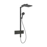 Hansgrohe Raindance Alive doucheset - 34cm - ecosmart - brushed black chrome (zwart) 24591340