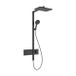 Hansgrohe Raindance Alive doucheset - 34cm - ecosmart - brushed black chrome (zwart) 24591340