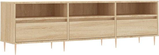 vidaXL Tv-meubel 150x30x44,5 cm bewerkt hout sonoma eikenkleurig