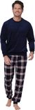Pastunette - Huispak/Pyjama - Midnight Mode - Velours/Fleece - Blauw Geruit - Maat XXL