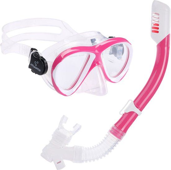 Atlantis Waikiki Combo Snorkelset - Kinderen - Roze/Wit