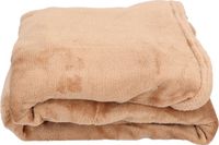 Merkloos Heerlijk Zachte en Grote Fleece Plaid - 180x220 cm - Kameel Bruin