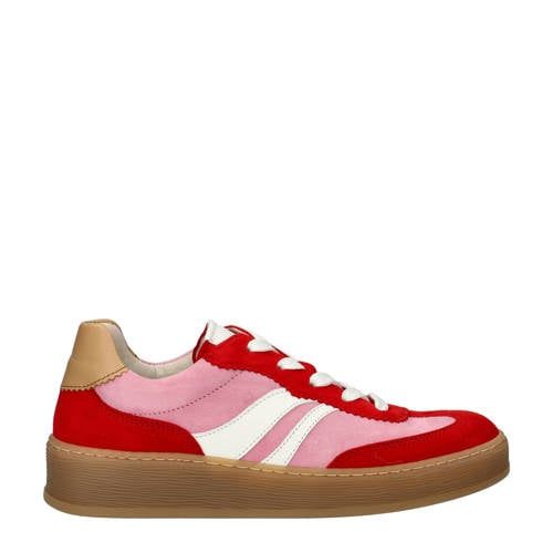 Gabor Comfort Optifit suède sneakers roze/rood