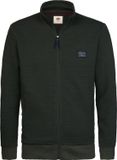 Petrol Industries Heren Sweater met rits bij de kraag steelcrest - Groen - Maat M