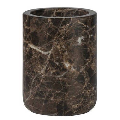 Mette Ditmer Brązowy marmurowy kubek na szczoteczki do zębów Marble