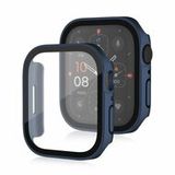 By Qubix Qubix Hard case 41mm Donkerblauw Geschikt voor Apple Watch 41mm hoesje screenprotector Bescherming iWatch Bescherm hoesje